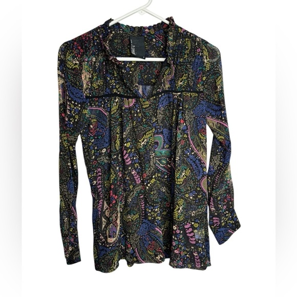Anthropologie Dolan Odessa Paisley Sheer Whimsigoth Blouse Size Small - Picture 1 of 9